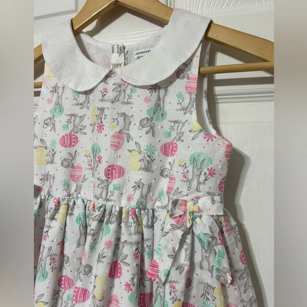 cupcakes and cashmere Girl’s Easter Dress Bunny Rabbits & Eggs Cotton NWOT Sz 7